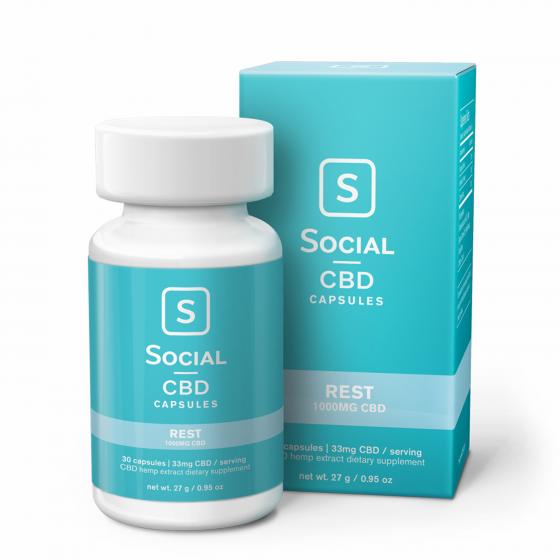 Social CBD Rest CBD Gel Capsules