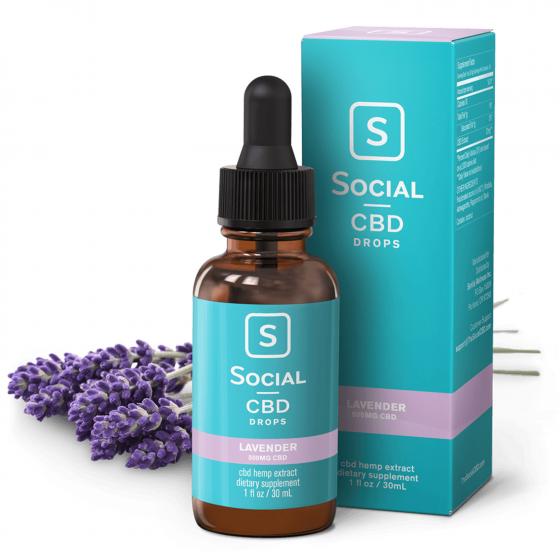 Social CBD Drops: 500 mg Lavender