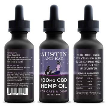 Austin and Kat 100mg CBD Hemp & Wild Salmon Oil for Dogs and Cats